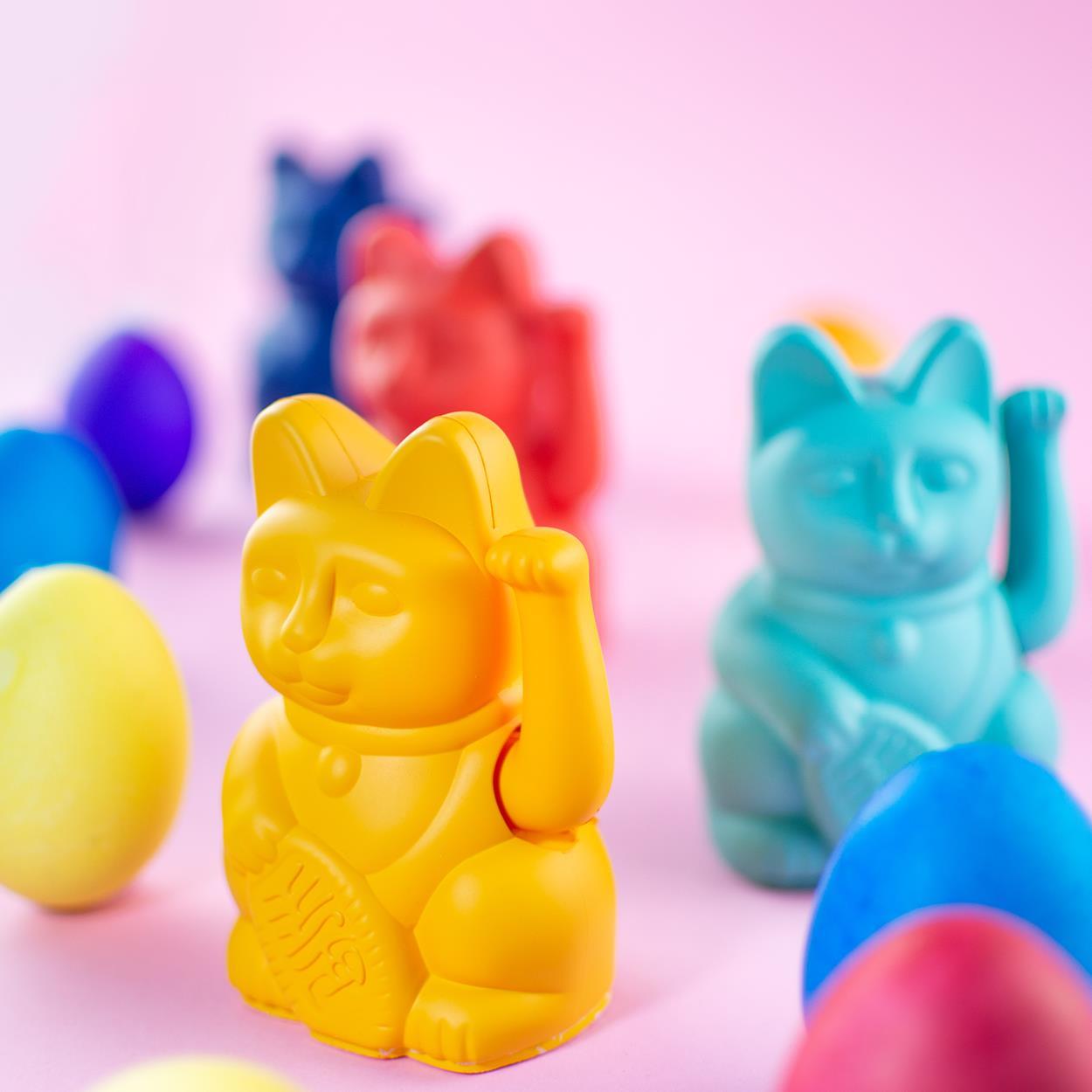 Winkekatze Mini Dunkelgelb