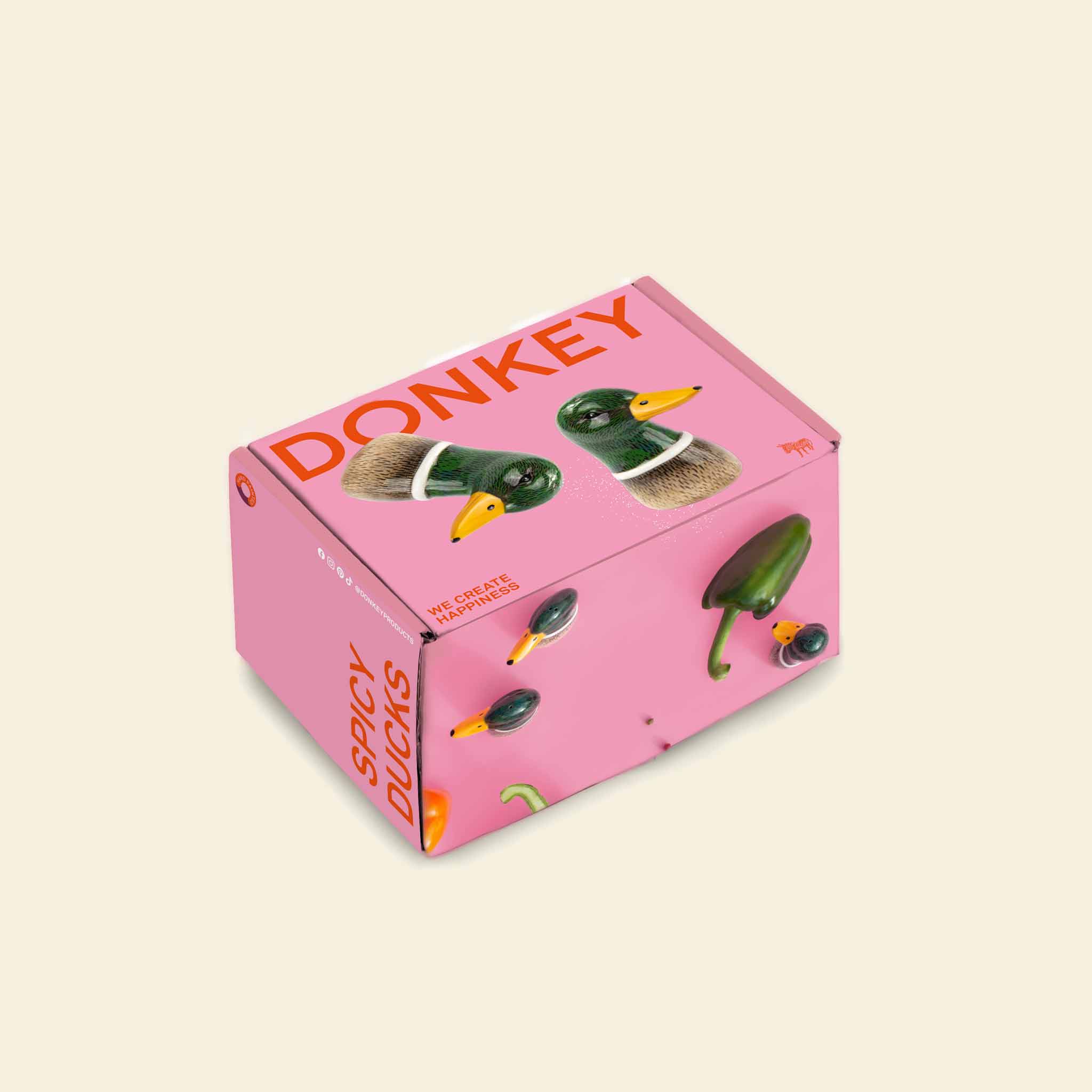 Verpackung 2er Set Salz- und Pfefferstreuer Spicy Ducks