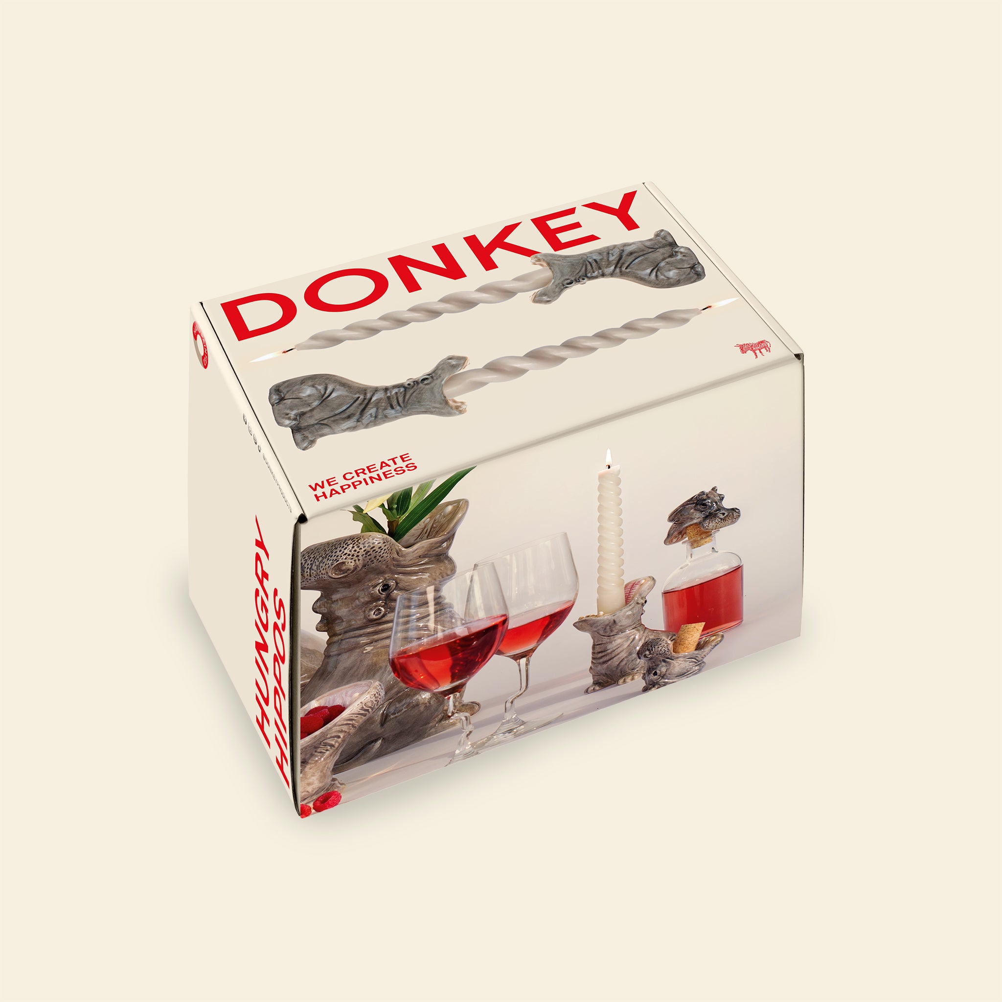 Verpackung Hugry Hippos Kerzenständer