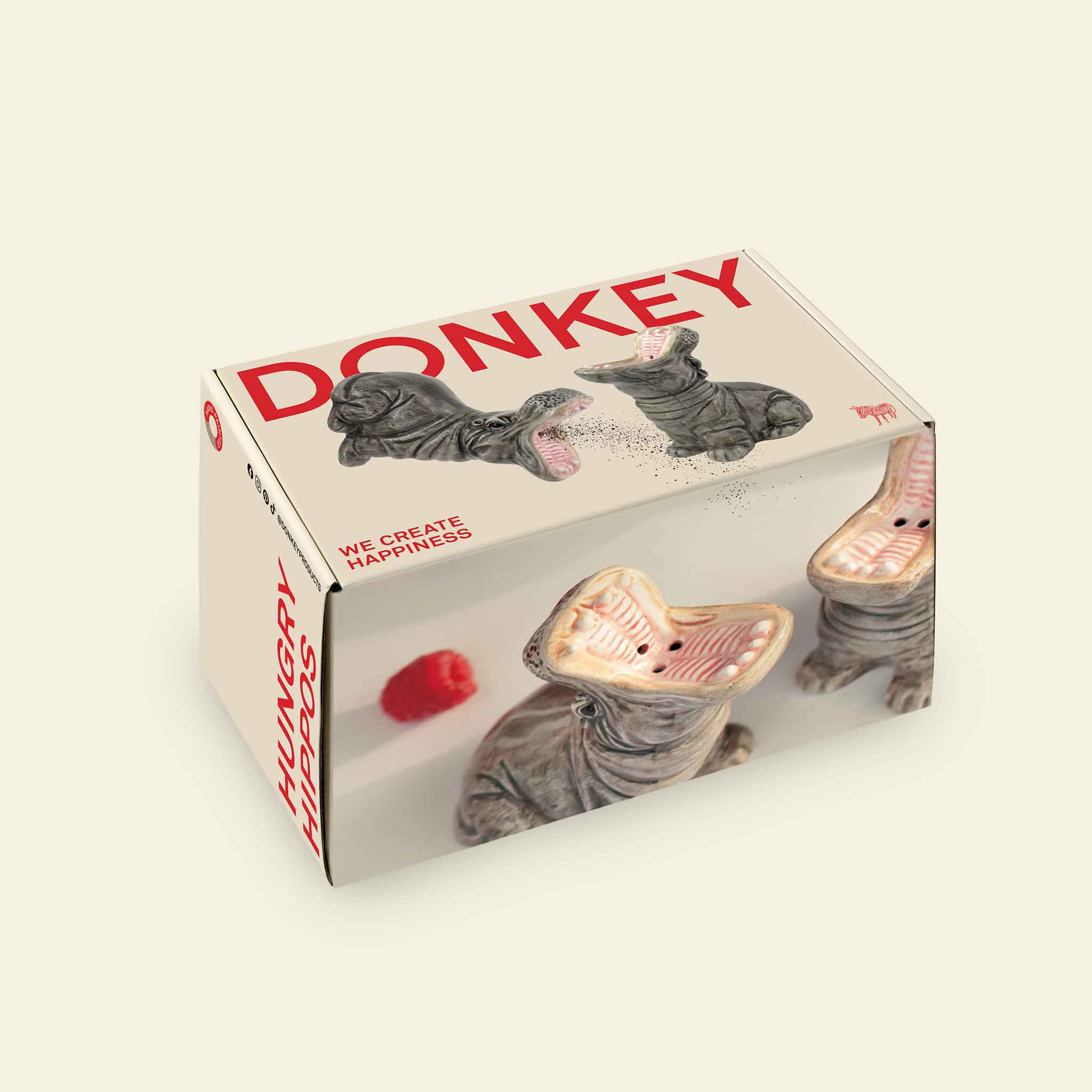 Verpackung Hungry Hippos Salz- und Pfefferstreuer