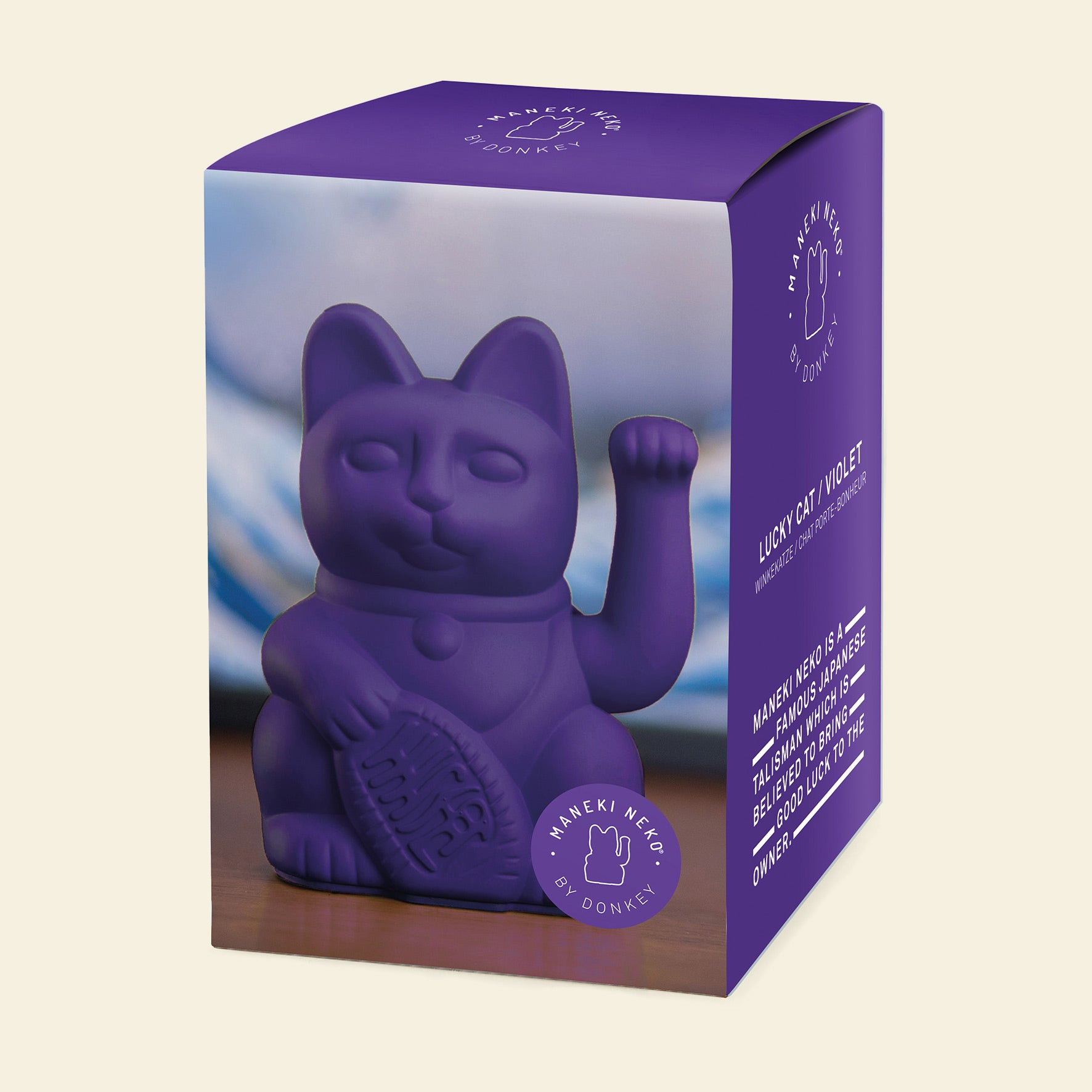 Winkekatze Violett