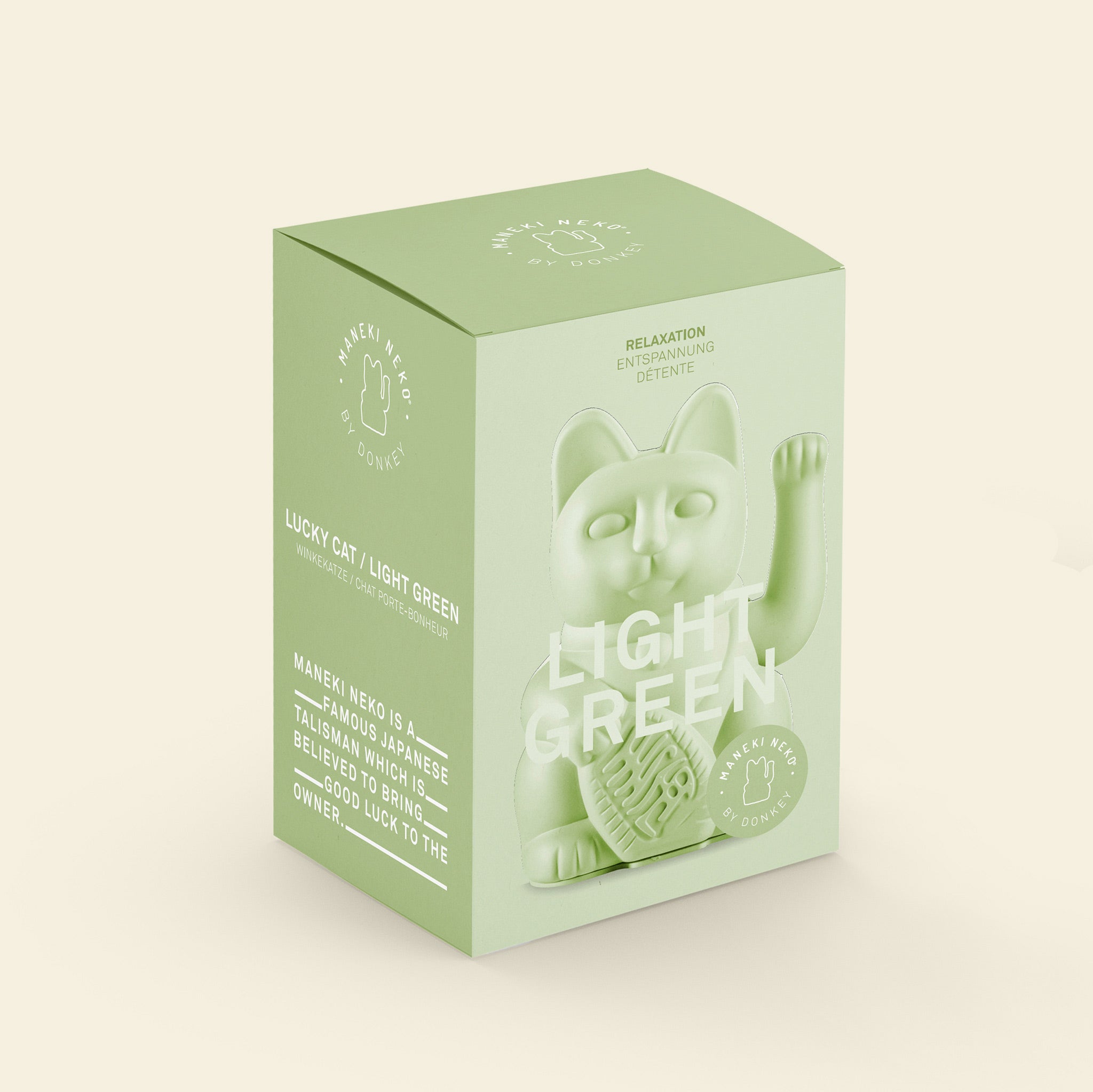 Winkekatze Hellgrün