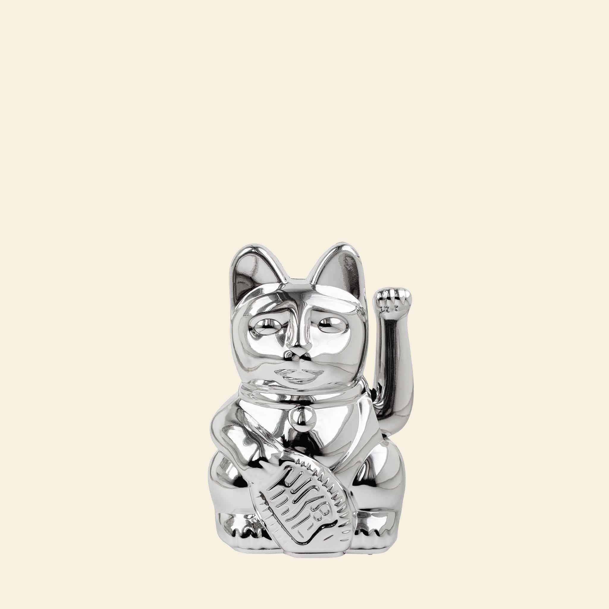 Lucky Cat Shiny Silver Mini „Nova“