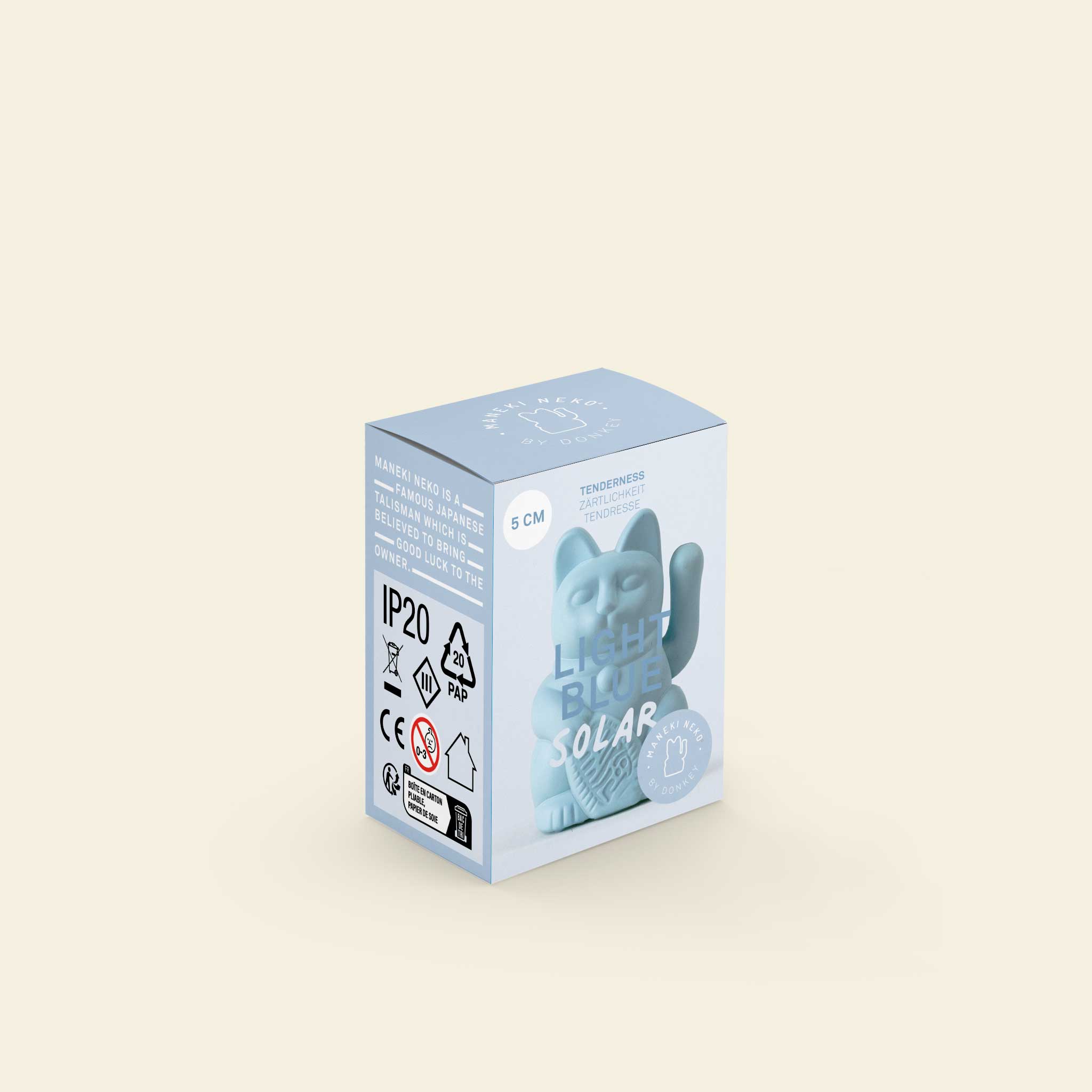 Verpackung Lucky Cat Solar Light Blue