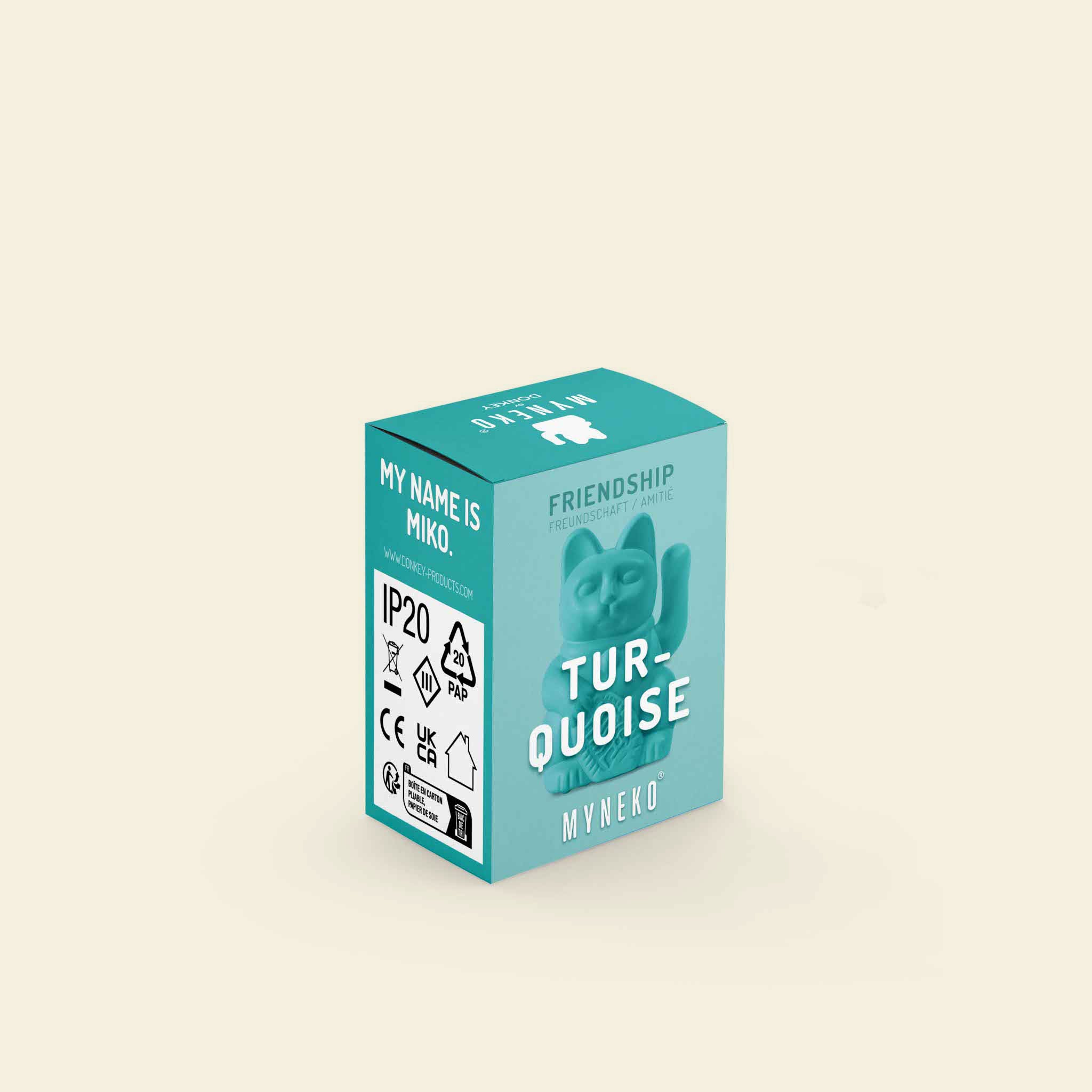 Winkekatze Solar Türkis