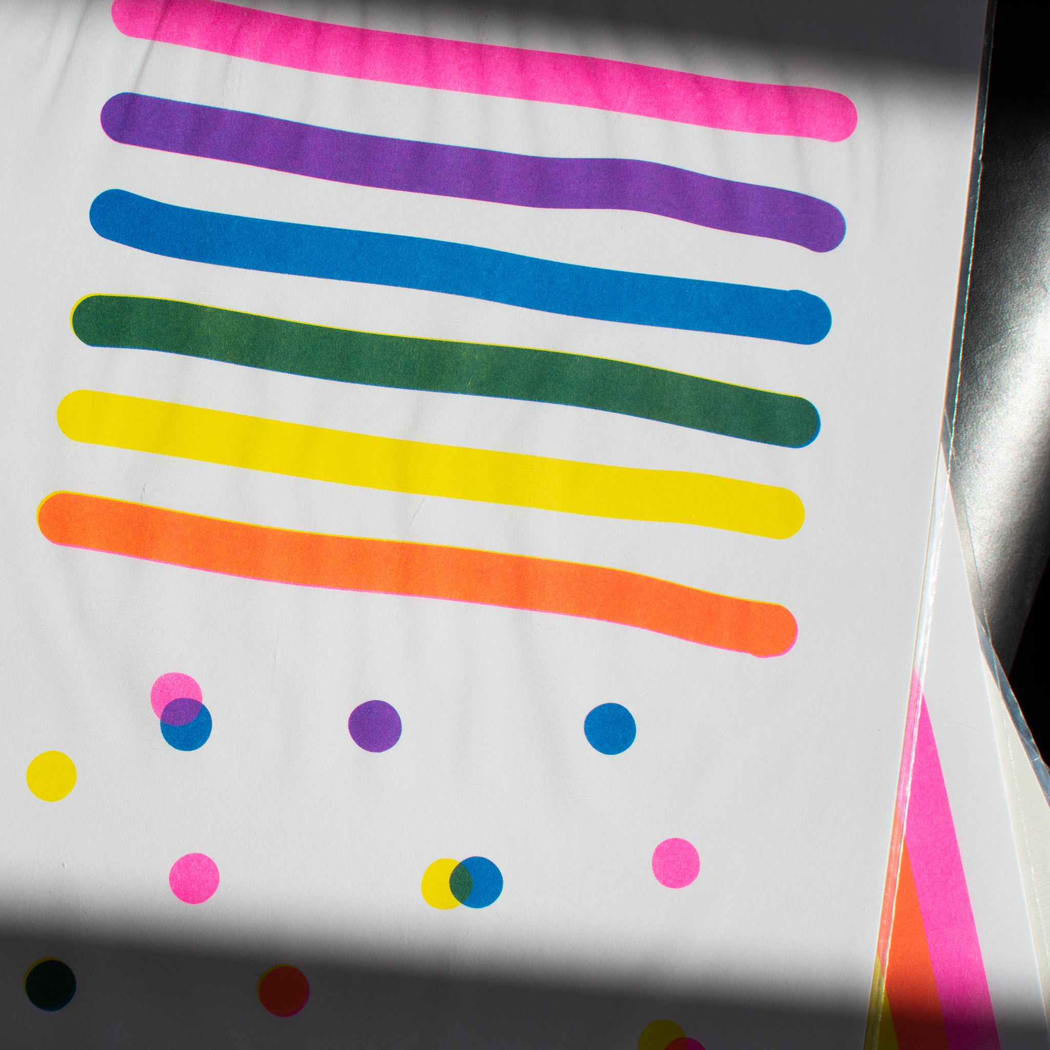 Risographie Artprint Happy Rain