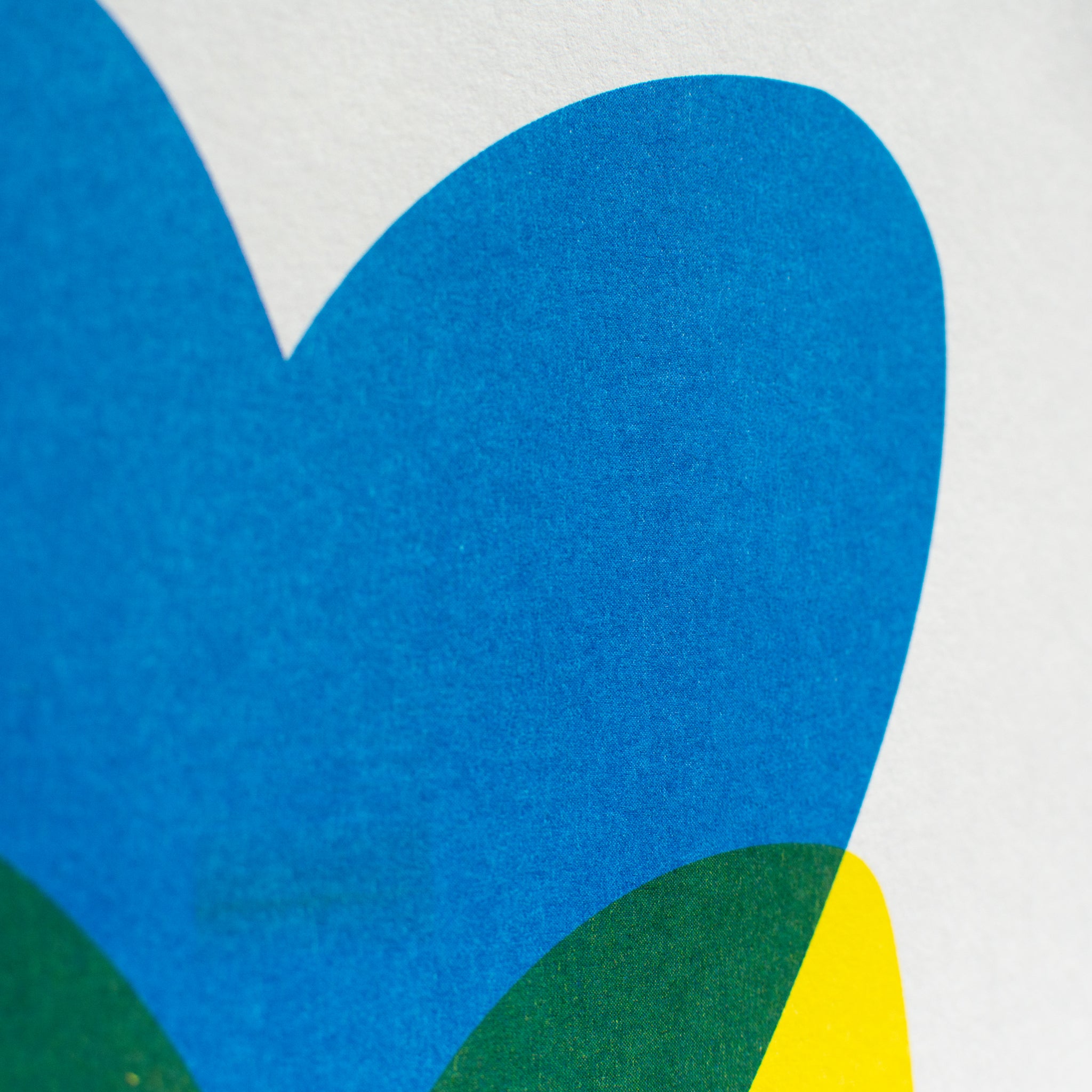 Risographie Artprint Three of Hearts