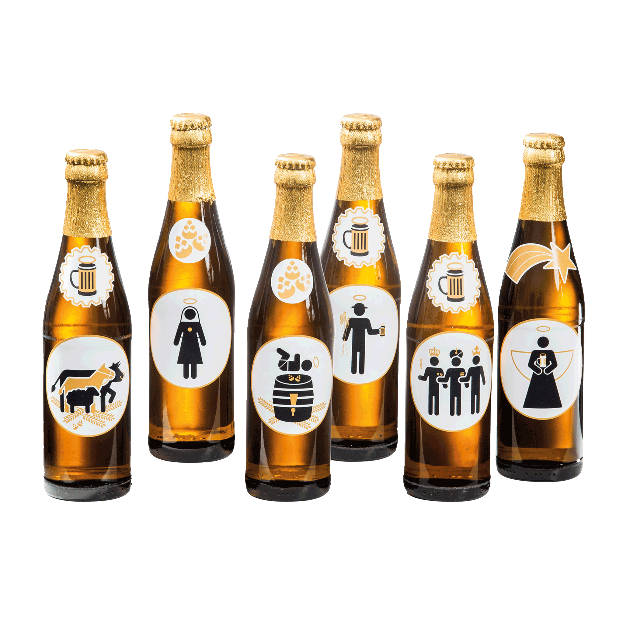 Holy 6 Pack Sticker Set inkl. Träger