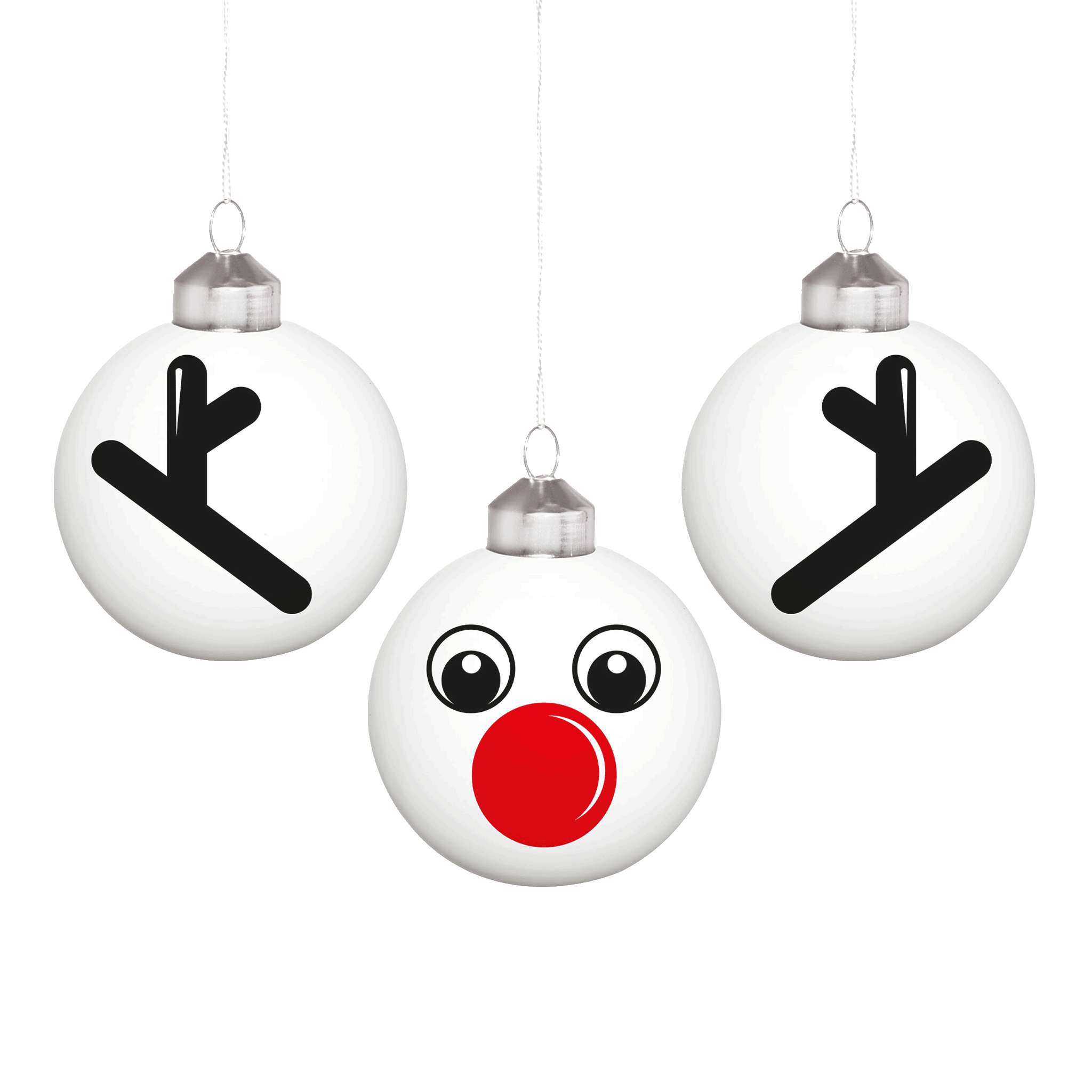 Rudolph Christbaumkugelset 3tlg.