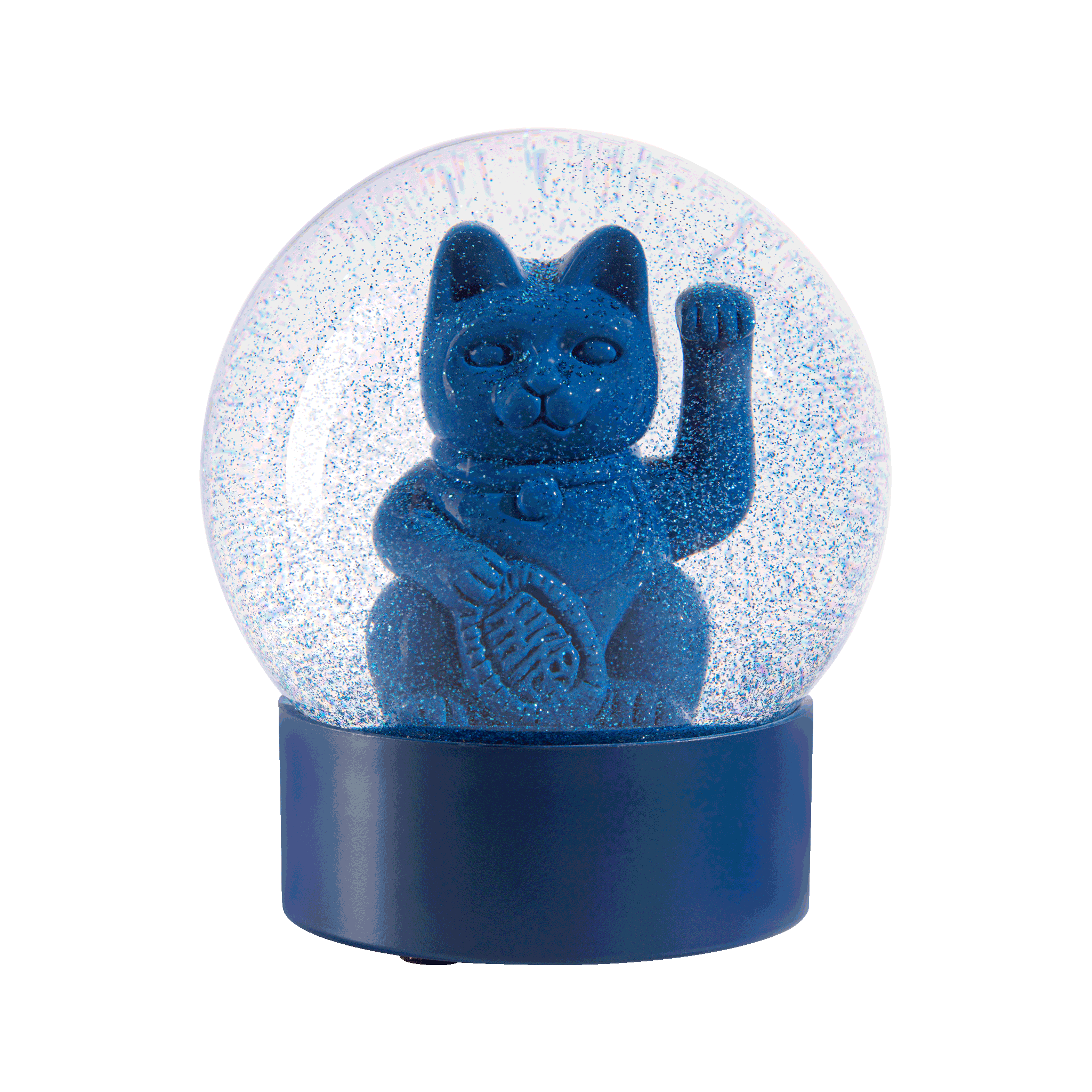 Maneki Neko Lucky Globe Winkekatze Blue