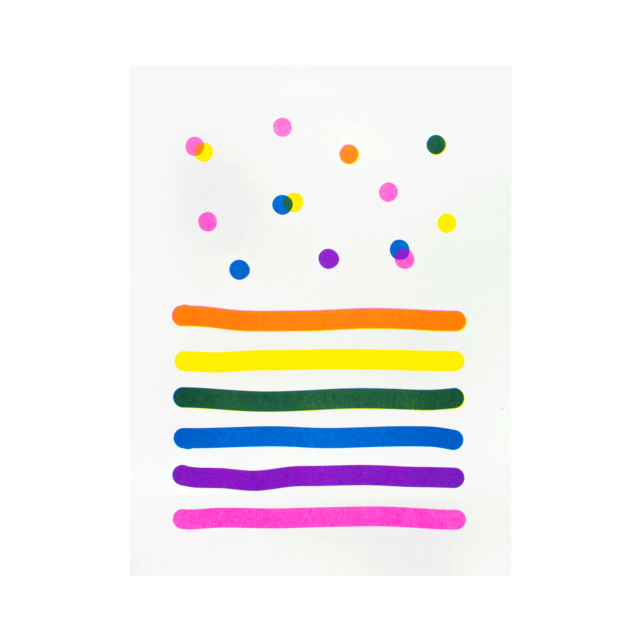 Risographie Artprint Happy Rain